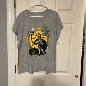 Disney Gray T-Shirt with Nightmare Before Christmas Design